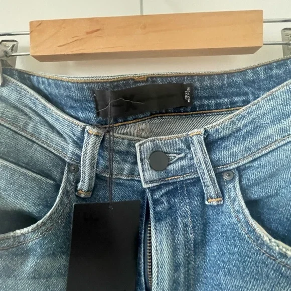 Alexander Wang T slim fit jeans high rise light wash denim - Picture 3 of 4